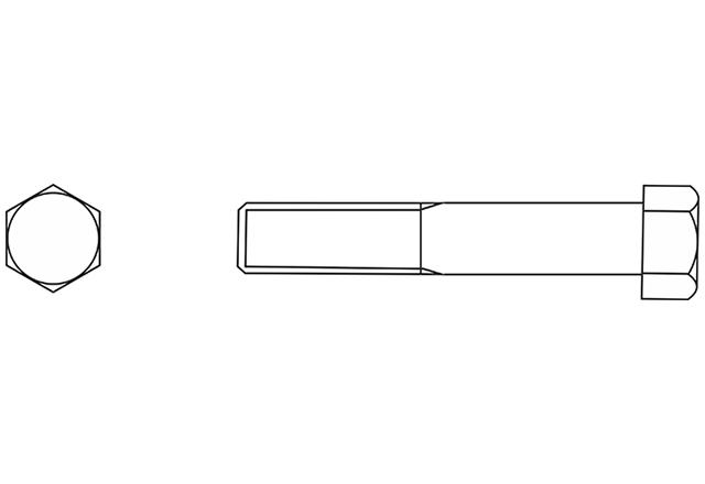 Śruba z łbem sześciokątnym DIN 931 , DIN 960